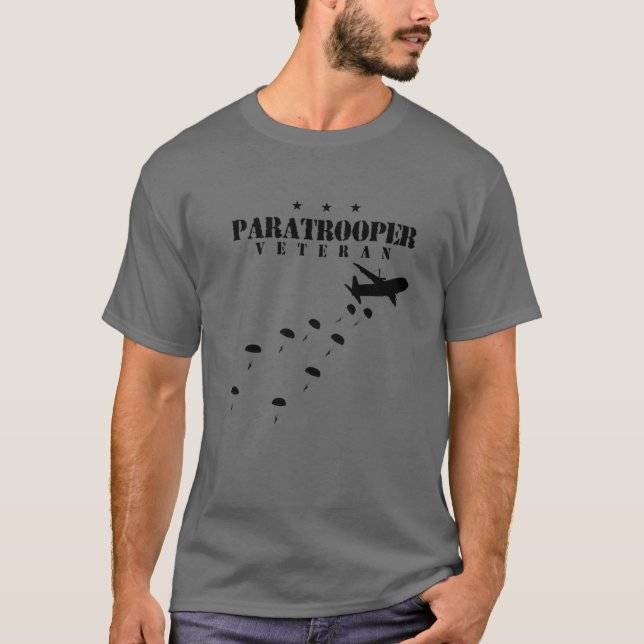 Camiseta Divisão de Infantaria de Paratrooper Veteran (Frente)