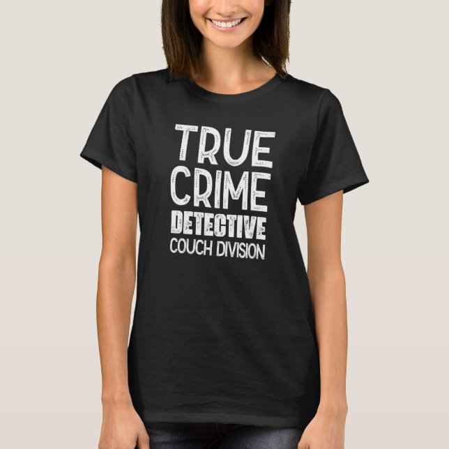 Camiseta Divisão de sofá de detetive criminal (Frente)