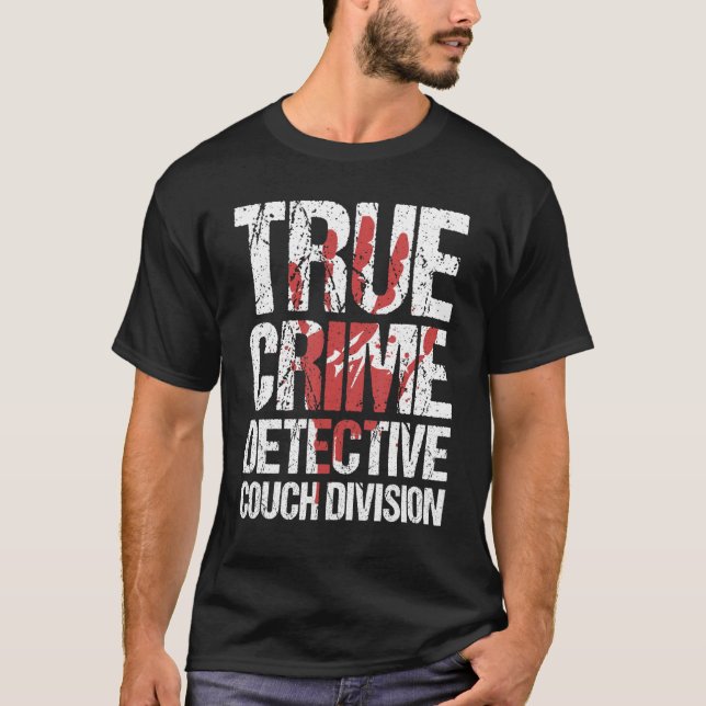 Camiseta Divisão de sofá de detetive criminal (Frente)