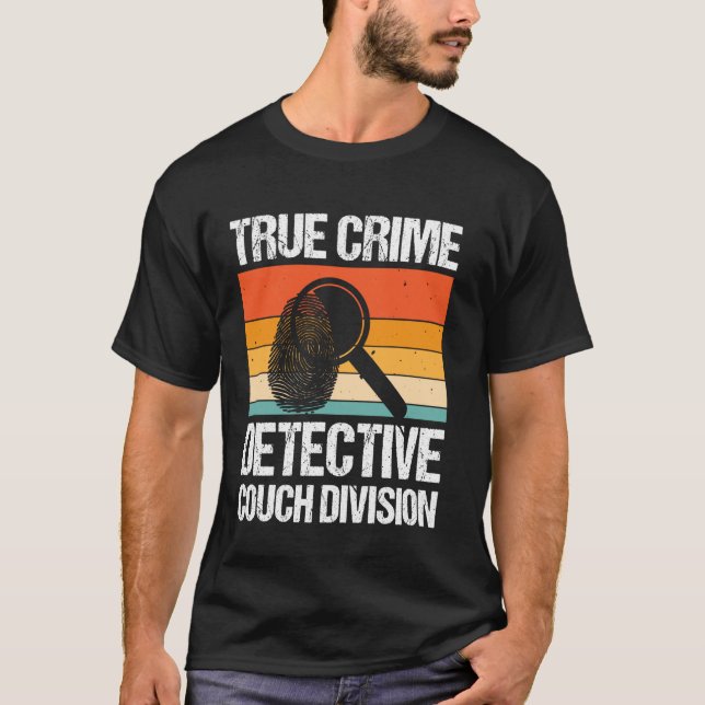Camiseta Divisão de Sofá de Detetive de Crime Real (Frente)