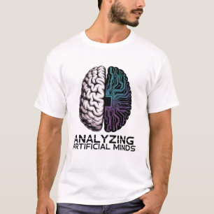 Camiseta Divisão do Circuito Cérebro Técnico Puro e Azul Fu