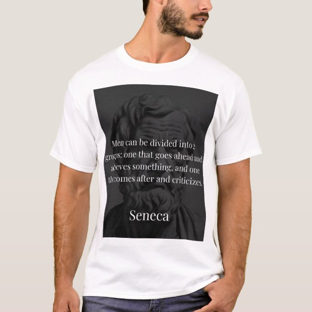 Camiseta Divisão do Seneca: Os Doers e os Críticos (Frente)