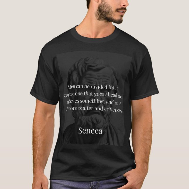 Camiseta Divisão do Seneca: Os Doers e os Críticos (Frente)