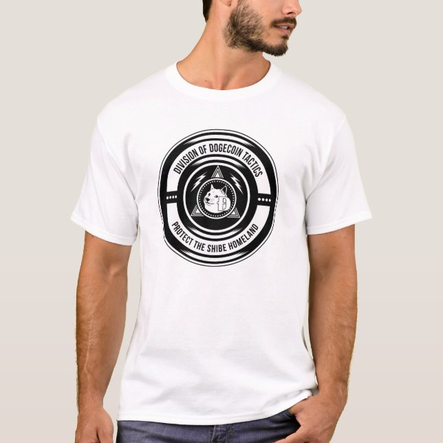 Camiseta Divisão do T das táticas de Dogecoin (Frente)