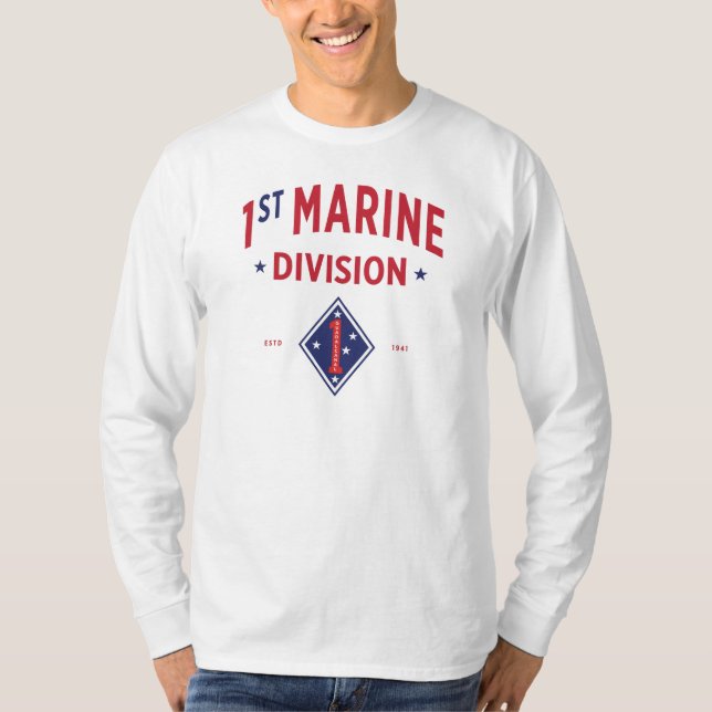 Camiseta Divisão Marinha de 1ruas - Longo Período Militar d (Frente)
