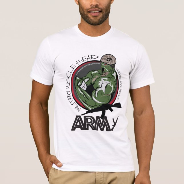 Camiseta Divisão militar principal do exército do músculo (Frente)