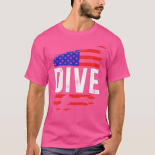 Camiseta Divisão Scuba, Sinalizador Dos Eua