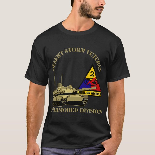 Camiseta Divisão segundo Armada Tempestade no Deserto Veter (Frente)
