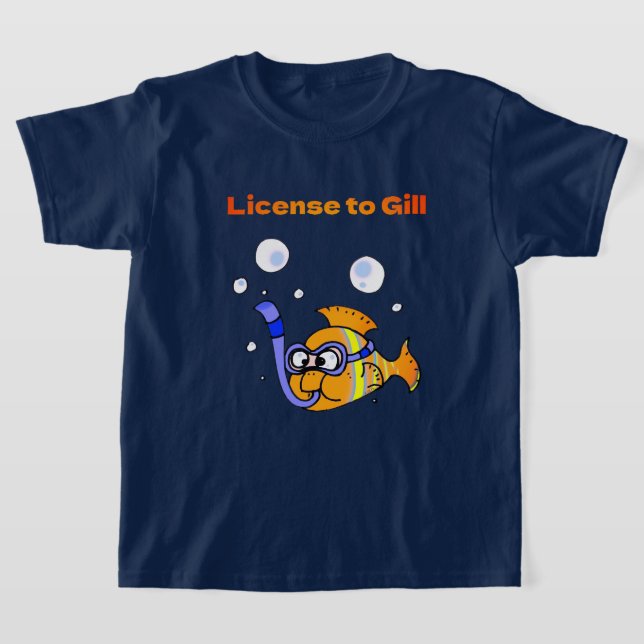 Camiseta Divisor de Scuba Divertido Peixes Design (Postura )