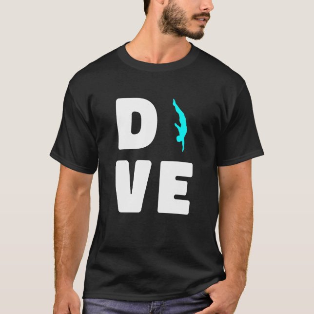 Camiseta Divisor Diver Springboard de plataforma divertida (Frente)