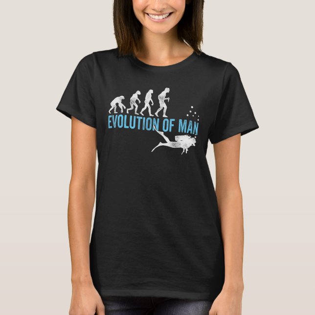 Camiseta Divisor Gráfico Evolution Diving Scuba Diver Apnoe (Frente)