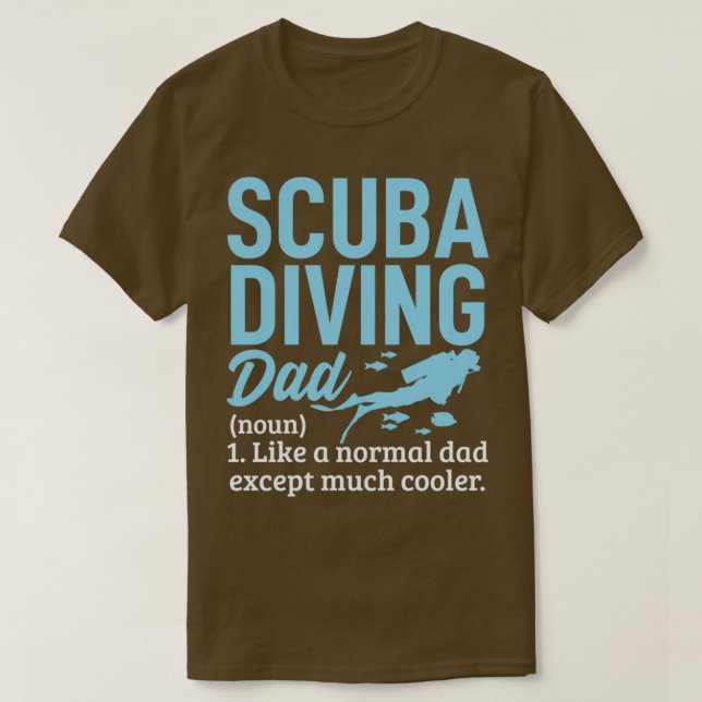 Camiseta Divisor Scuba Definição do Dia de os pais Definiçã (Frente do Design)