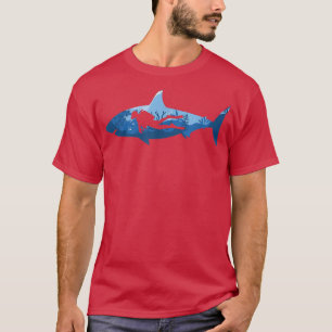 Camiseta Divisor Scuba Do Design De Diver De Tubarão excele