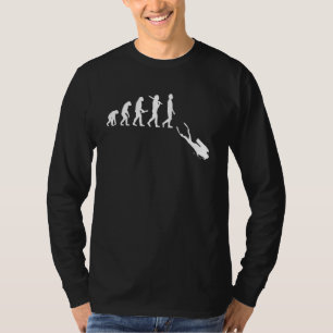 Camiseta Divisória Da Evolução Para Mergulhadores