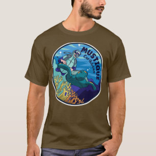 Camiseta Divisória Scuba Em Caribe Mustique