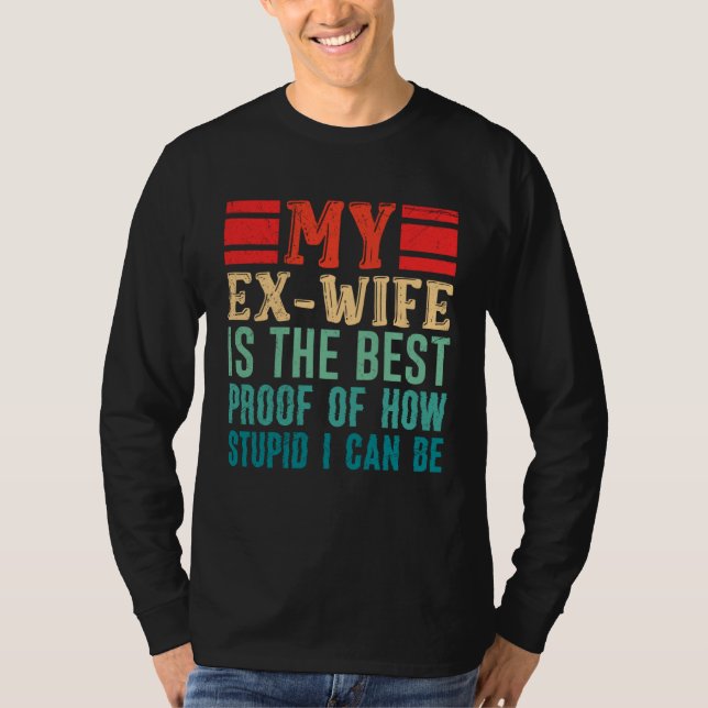 Camiseta Divorce Party cool Ex Husband Happily Divorced Men (Frente)
