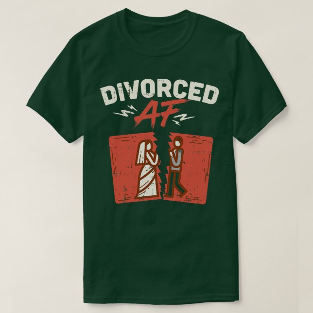 Camiseta Divorciada AF Ex Wife Relação Ex Hus Quebra (Frente do Design)