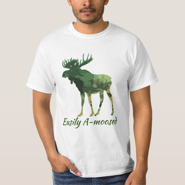 Camiseta Divorciada Camuflagem Moose T-Shirt (Frente)