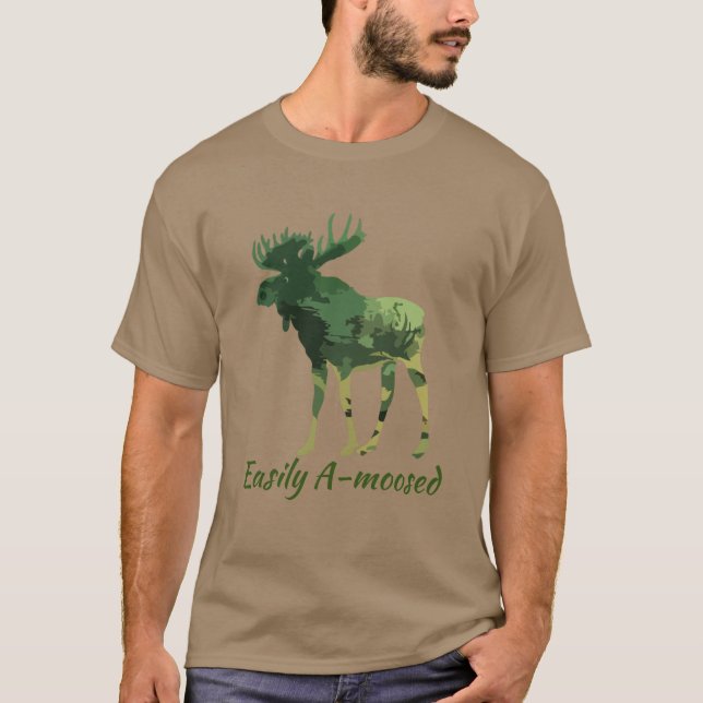 Camiseta Divorciada Camuflagem Moose T-Shirt (Frente)