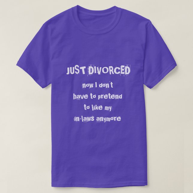 Camiseta divorciado recentemente (Frente do Design)