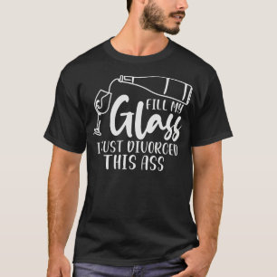 Camiseta Divórcio Divorciado Celebrar Relacionamento Vidro