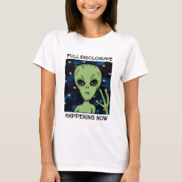 Camiseta Divulgação de cheios Acontecendo Agora Alienígena