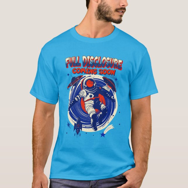 Camiseta Divulgação do cheio em breve | Astronauta flutuant (Frente)