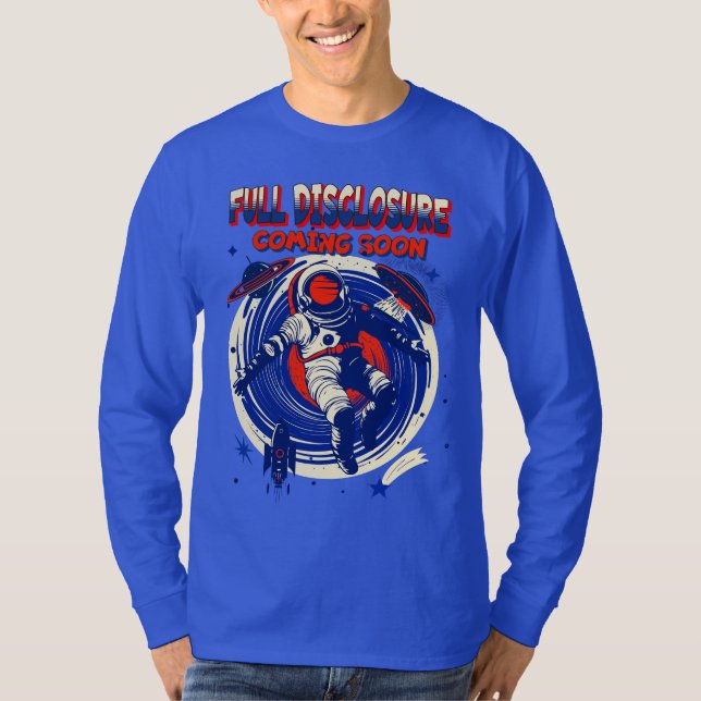 Camiseta Divulgação do cheio em breve | Astronauta flutuant (Frente)