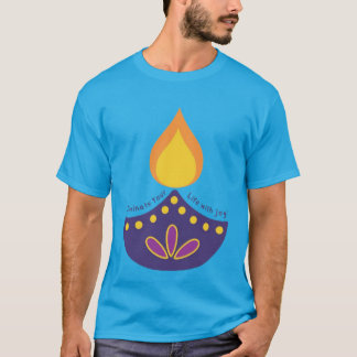 Camiseta Diwali Diya T-Shirt - Comemora o Festival de Li