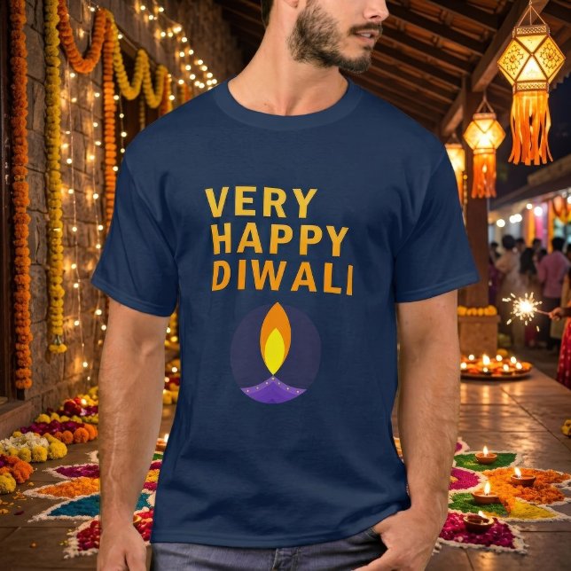 Camiseta Diwali Muito Feliz (Criador carregado)