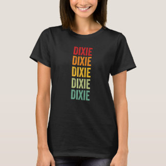 Camiseta Dixie County Florida Rainbow Text
