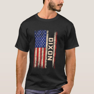 Camiseta Dixon Sobrenome Shirt Dixon Name Flag Americano