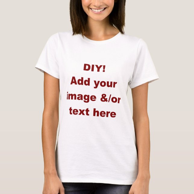 Camiseta DIY adicionam seu próprio artigo feito sob (Frente)