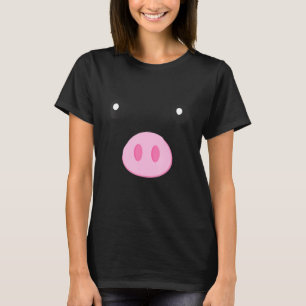 Camiseta Diy Halloween Costume De Suíno Rosa Para Crianças