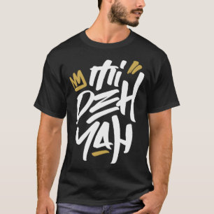 Camiseta Diz Mi Deh Yah Rasta Frase Estilo de Tag de Grafit