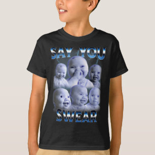 Camiseta Diz que Jura Ai Nicho Bebê Segurando Riso Geração