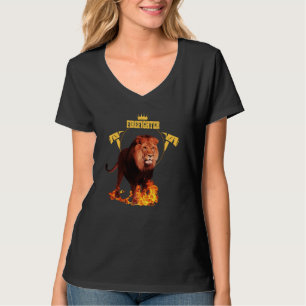 Camiseta Dizendo bombeiro bombeiro leão herói rei do f