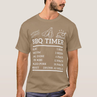 Camiseta Dizendo Churrasco Engraçado Temporizador Churrasco