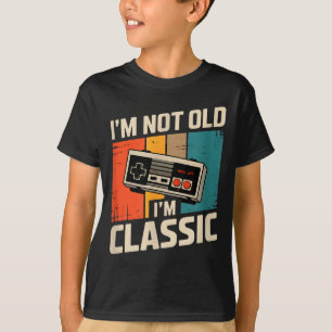 Camiseta Dizendo engraçado de jogos retrô não sou velho sou