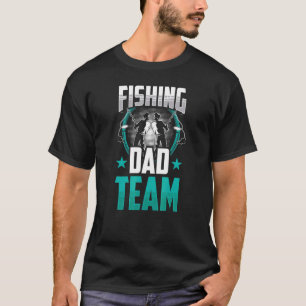 Camiseta Dizendo Equipe de Pai de Pesca Papai Pai Dia dos P