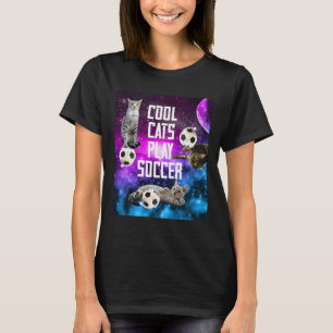 Camiseta Dizendo Gatos de Design de Futebol Engraçado