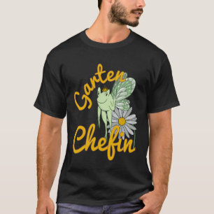 Camiseta Dizendo Jardim Divertido Jardineiro Chef Sapo Elfo