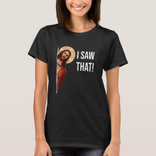 Camiseta Dizendo Jesus Meme Eu Vi Aquele Cristão