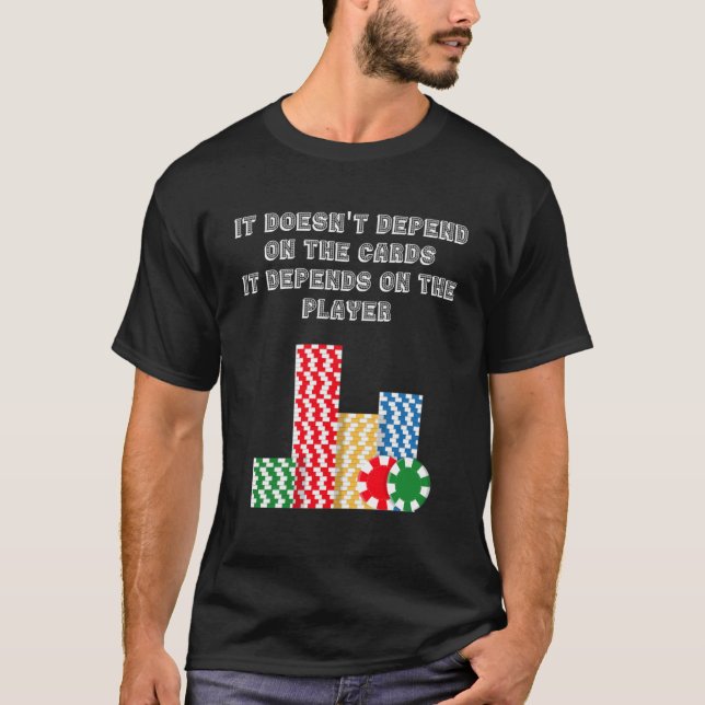 Camiseta dizendo jogo de pôquer divertido no Texas holdem (Frente)