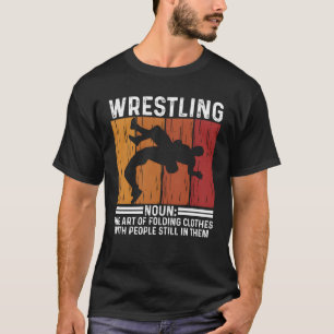 Camiseta Dizendo Luta de Wrestling Vintage Mostrar Lutador