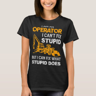Camiseta Dizendo operador de equipamento pesado com backhoe