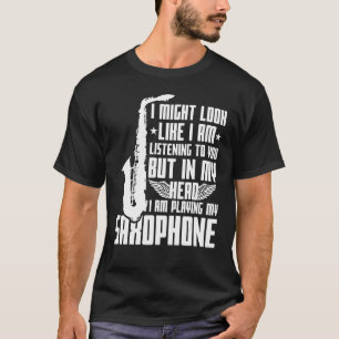 Camiseta Dizendo saxofone engraçado