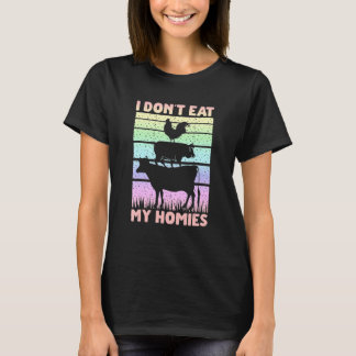 Camiseta Dizendo Vegano Vegetariano Não Como Meus Amigos 1