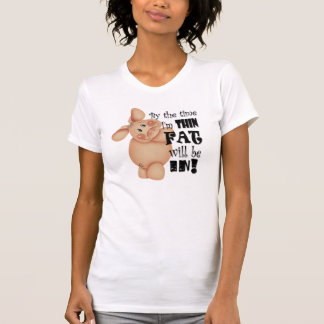 Camiseta Dizer bonito da dieta do porco das mulheres