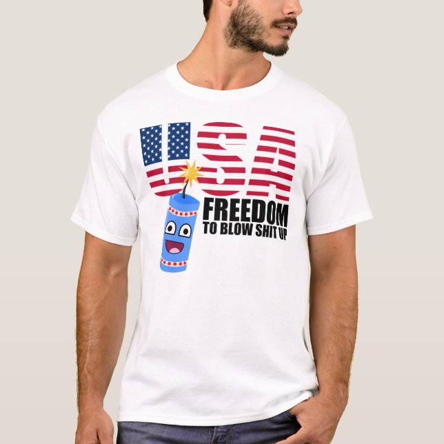 Camiseta Dizer engraçado da liberdade dos EUA (Frente)